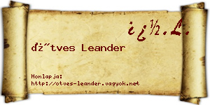 Ötves Leander névjegykártya